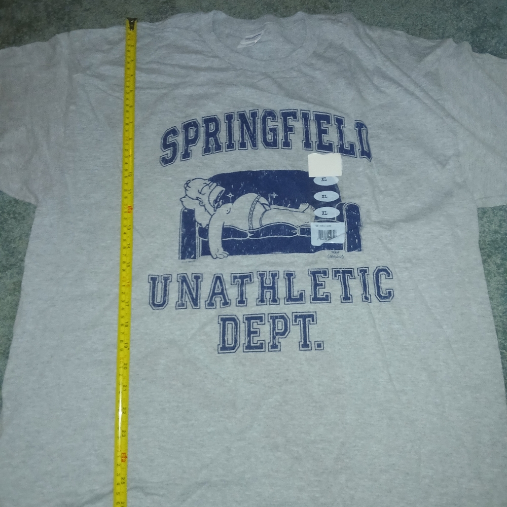 Springfield Unathletic Department shirt Homer Simpson Shirt XL New